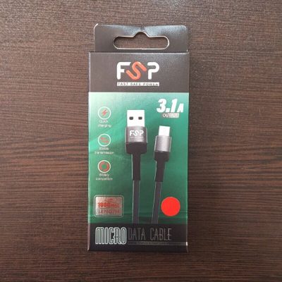 کابل شارژ فست میکرو یو اس بی FSP مدل 3.1A