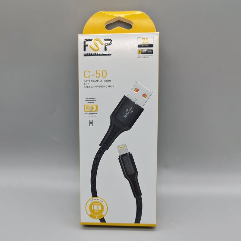 کابل شارژ لایتنینگ FSP مدل C-50 d کابل شارژ لایتنینگ FSP مدل C-50