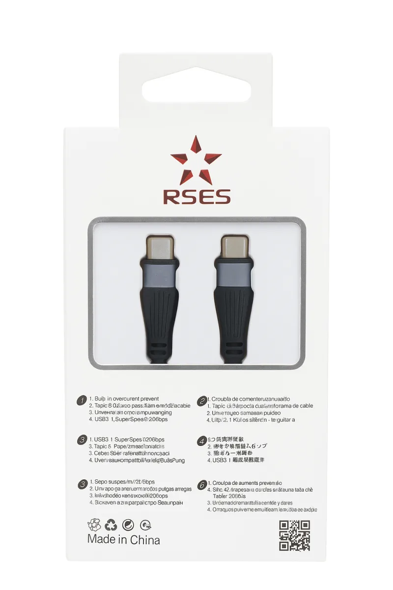 کابل شارژ دو سر تایپ سی RSES مدل C-09