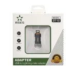 تبدیل OTG RSES OT-10 | مبدل USB به Lightning با بدنه فلزی