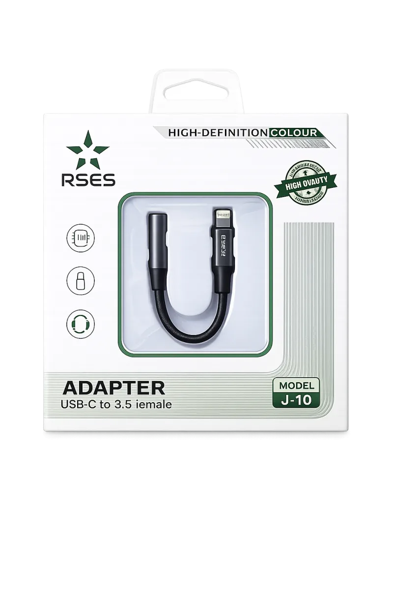 جک تبدیل RSES J-10 AUX به Lightning کابل کنفی جک تبدیل RSES J-10 AUX به Lightning کابل کنفی