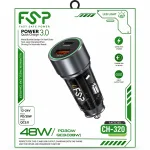 شارژر فندکی FSP CH-320 | شارژر خودرو PD 30W + QC3.0 18W