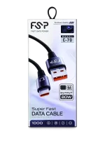 کابل FSP C-70 USB به Type-C کابل فست شارژ 20 وات