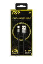 کابل FSP C-80 Type-C | کابل شارژ 6 آمپر