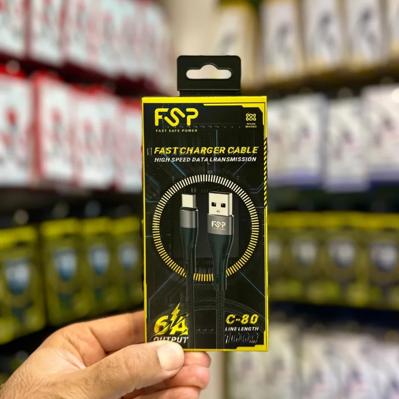 کابل FSP C-80 Type-C کابل شارژ 6 آمپر