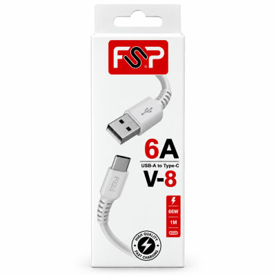 کابل FSP C-8 V8 معمولی 1 متری فست شارژ و انتقال دیتا