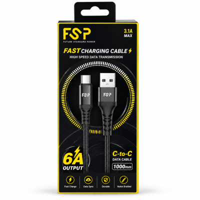 کابل FSP C-80 USB به Type-C کنفی ۱ متری 6A