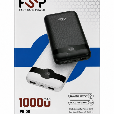 پاوربانک FSP مدل PB-08 ظرفیت 10000 میلی‌آمپر